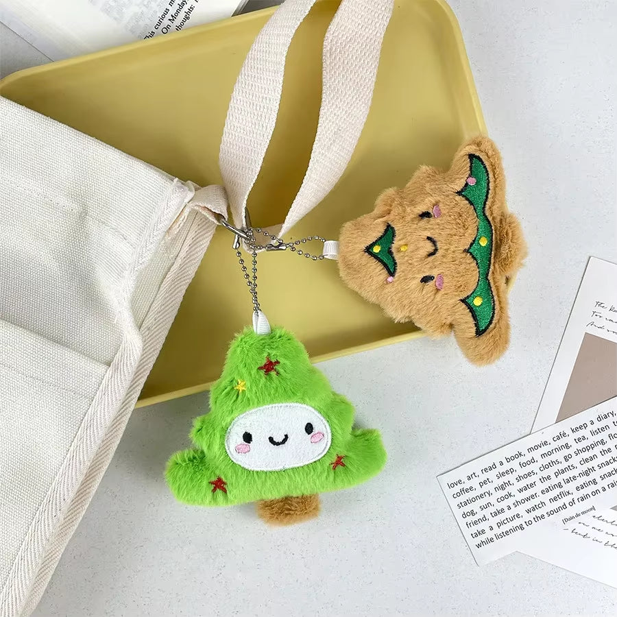 Cartoon Creative Christmas Tree Plush Pendant Christmas Decoration Cute Keychain Juguetes Exquisite Stuffed Animals Plush Gift